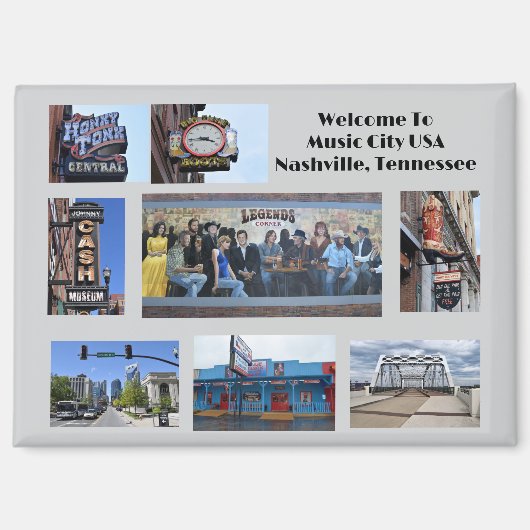 Sehenswürdigkeiten in Nashville, Tennessee Magnet (Vorderseite)