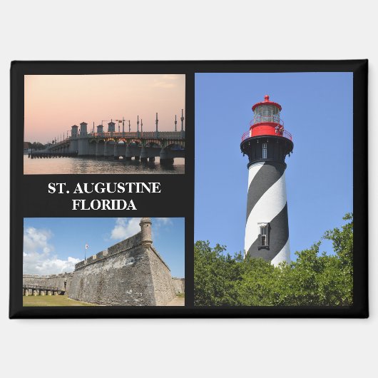 Sehenswürdigkeiten in St. Augustine, Florida Magnet (Vorderseite)