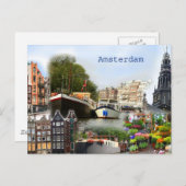 Sehenswürdigkeiten von Amsterdam Postkarte (Vorne/Hinten)