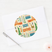 Sehenswürdigkeiten von USA Runder Aufkleber (Umschlag)