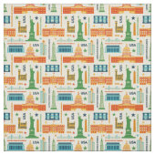 Sehenswürdigkeiten von USA Stoff (Muster)