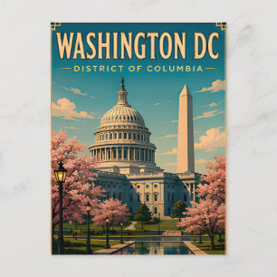 Sehenswürdigkeiten von Washington DC und Skyline d Postkarte