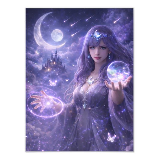 Seherin des Mondsteins – Galaxy Fantasy Poster (Vorne)