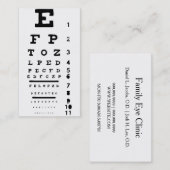 Sehkalkulationsklinik Ärzteoptischer Geschäftsbere Visitenkarte (Vorne/Hinten)