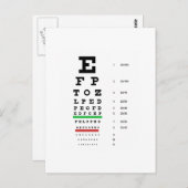 Sehkarte von Snellen für Augenarzt Postkarte (Vorne/Hinten)