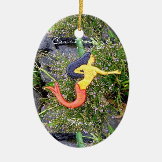 Sehnenschwanzsirena mermaid Schönheit Keramikornament (Vorne)