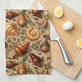 Sehnsucht nach Croissants Geschirrtuch (Viertel Falte)