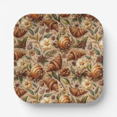 Sehnsucht nach Croissants  Pappteller (Vorderseite)