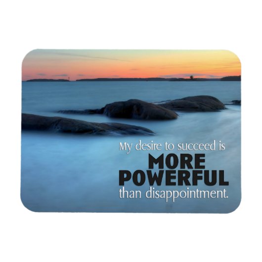 "Sehnsucht nach Erfolg" Motivation Affirmation Magnet (Horizontal)