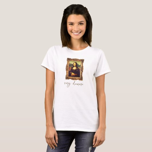 Sehr abschrecken Mona Lisa Renaissance Kunst T-Shirt (Vorne ganz)