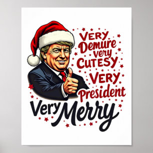 Sehr abschrecken sehr Cutesy Sehr Präsident Weihna Poster