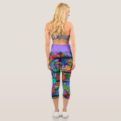 Sehr abstrakte Formen Art 10 Capri Leggings (Rückseite)