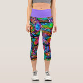 Sehr abstrakte Formen Art 10 Capri Leggings (Vorderseite)