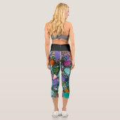 Sehr abstrakte Formen Art 11 Capri Leggings (Rückseite)