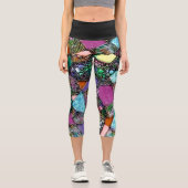 Sehr abstrakte Formen Art 11 Capri Leggings (Vorderseite)