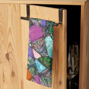 Sehr abstrakte Formen Art 11 Geschirrtuch