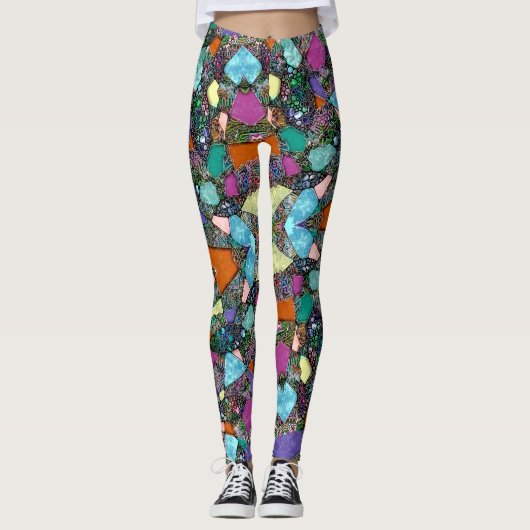 Sehr abstrakte Formen Art 11 Leggings (Vorderseite)