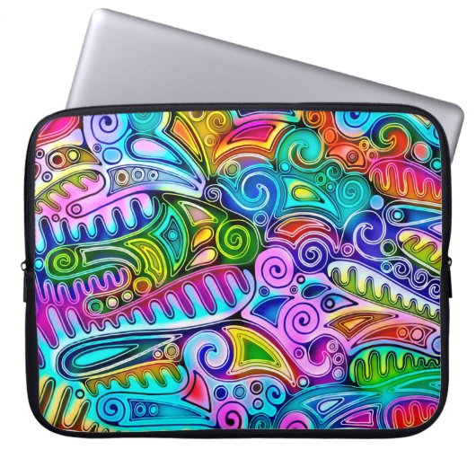 Sehr abstrakte Formen Art 9 Laptopschutzhülle (Vorderseite)