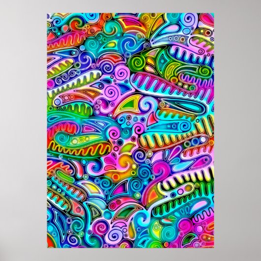 Sehr abstrakte Formen Art 9 Poster (Vorne)