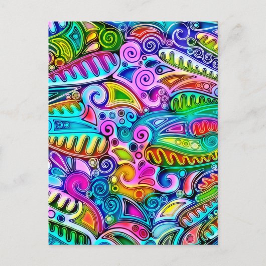 Sehr abstrakte Formen Art 9 Postkarte (Vorderseite)