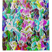 Sehr abstrakte Formen, die in Milcheintopf schwimm Duschvorhang (Vorderseite)