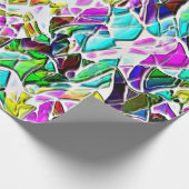 Sehr abstrakte Formen, die in Milcheintopf schwimm Geschenkpapier (Ecke)