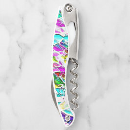 Sehr abstrakte Formen, die in Milcheintopf schwimm Kellnermesser