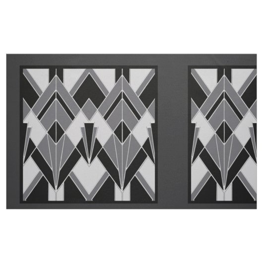 Sehr Art Deco Stoffpanels - Schwarz/Grau Stoff (Fat Quarter (45,7 x 55,9 cm))