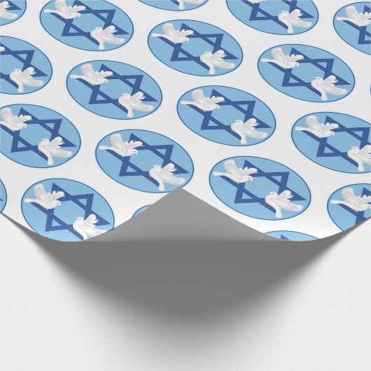 Sehr attraktiv Hanukkah Geschenkpapier (Ecke)