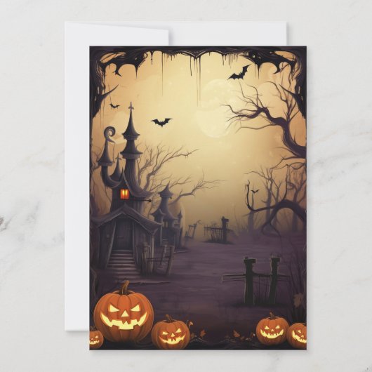 Sehr Beängstigendes Halloween-Party Einladung (Rückseite)