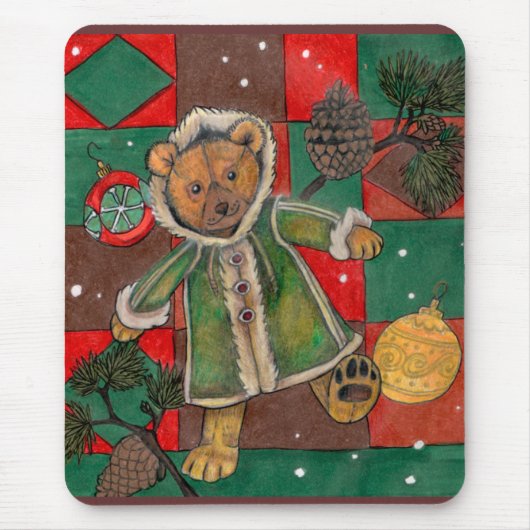 Sehr beary Christmas Teddy Mousepad (Vorne)