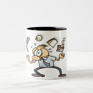 Sehr beschäftigt zweifarbige tasse