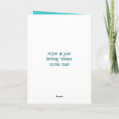 Sehr besondere Grandad glücklich Geburtstag türkis Karte (Rückseite)