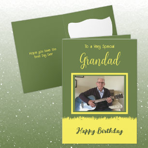 Sehr besondere Grandad zum Geburtstag grün gelb Karte