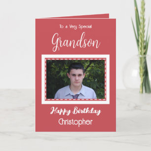 Sehr besondere Grandson Foto Geburtstag Karte