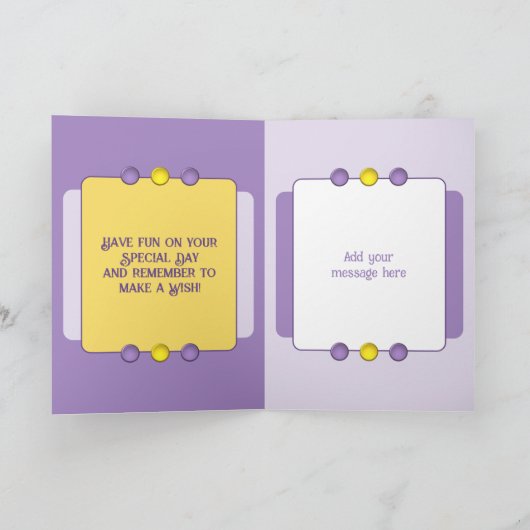 Sehr besondere Schwester fügt Fotoname lila hinzu Karte (Innenseite)