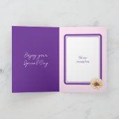 Sehr besondere Schwiegermutter-Blume lila Geburtst Karte (Innenseite)