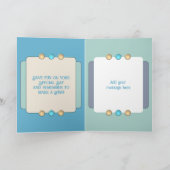 Sehr besondere Tochter Foto Name Türkis Karte (Innenseite)