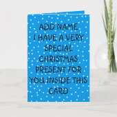Sehr besondere Weihnachtsgeschenk Karte (Vorderseite)