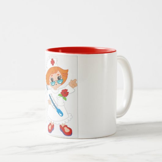SEHR BESONDERES **NURSE'S** ZWEIFARBIGE TASSE (VorderseiteRechts)
