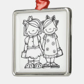 SEHR BESTE FREUNDE UND ODER LIEBENDE SCHWESTER ORNAMENT AUS METALL (Links)