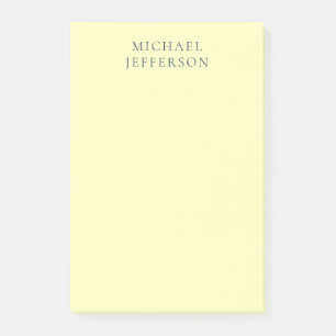 Sehr Blassgelbes Minimalistisches Einfaches Modern Post-it Klebezettel