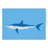 Sehr Blue Mako Shark Card (Vorderseite (Horizontal))