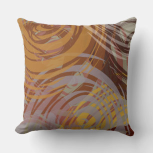 Sehr braune Tan SPIRAL DESIGN Retro-Kissen Kissen