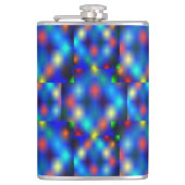 Sehr bunte Bilder, Distanzeffekt, dunkel. Flachmann (Vorderseite)