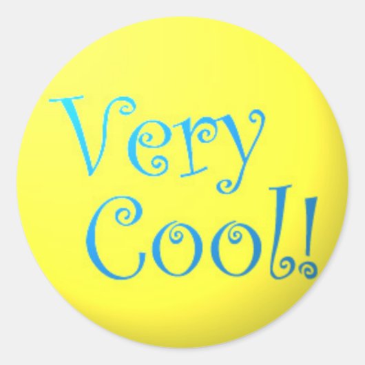 Sehr Cool! Aufkleber (Vorderseite)
