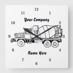 Sehr Cool, DASS SIE die Cement Company Wall Clock  Quadratische Wanduhr