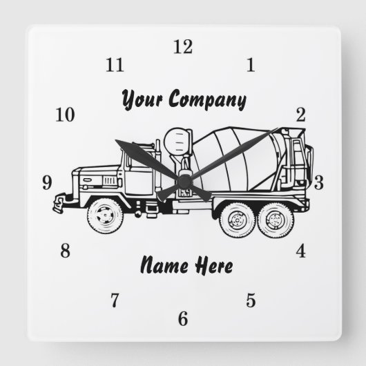 Sehr Cool, DASS SIE die Cement Company Wall Clock Quadratische Wanduhr (Vorderseite)
