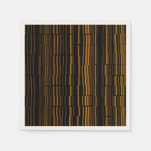 Sehr Cool, modern, orange gestreift Serviette (Vorderseite)