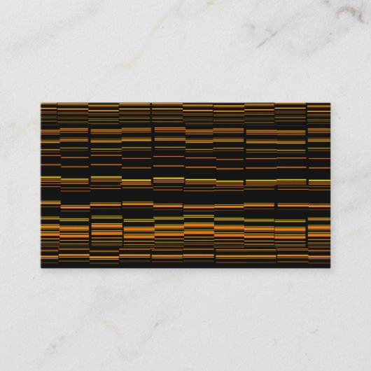 Sehr Cool, modern, orange gestreift Visitenkarte (Vorderseite)